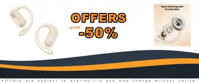 TAGRY Open Ear Headphones Wireless Earbuds for Running Blue