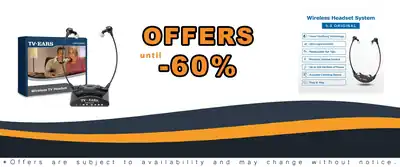 TV Ears Original Wireless Headset System Black