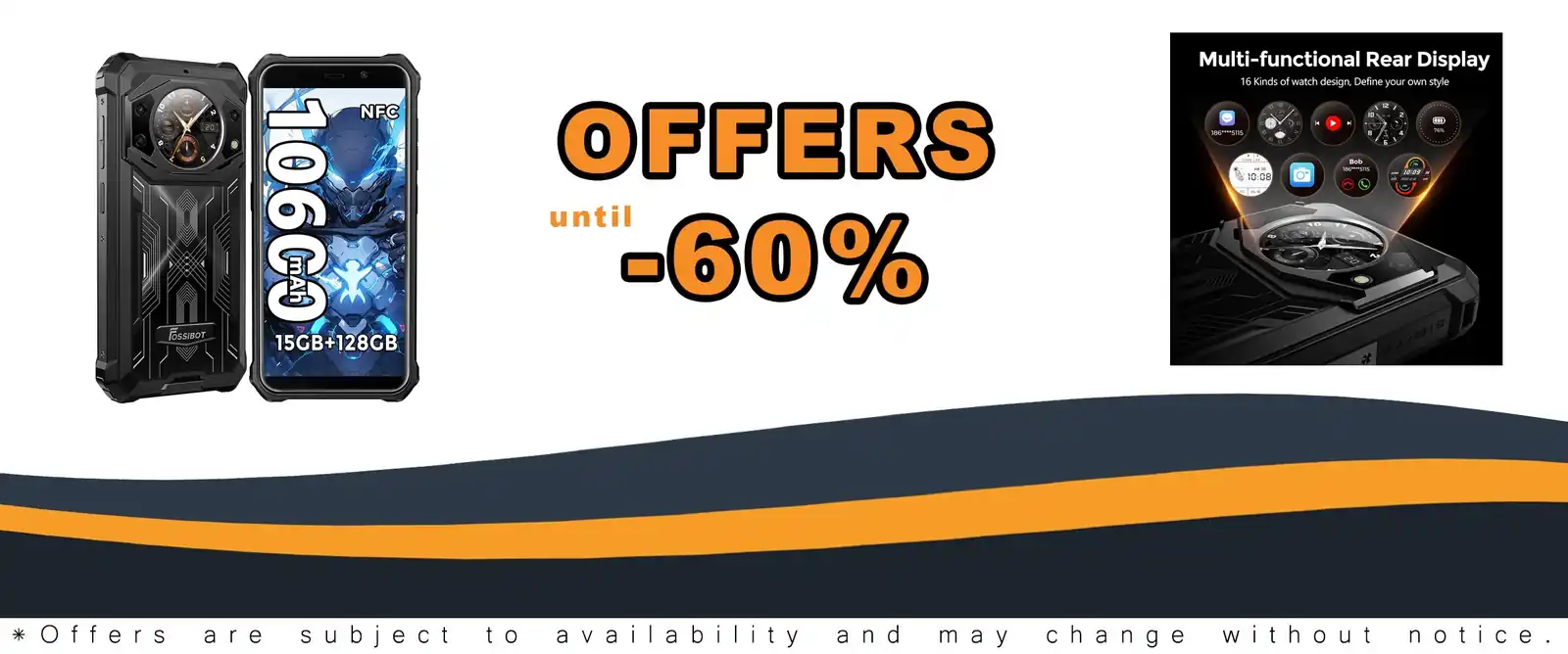 F101 Pro rugged smartphone dual screen 10600mAh battery