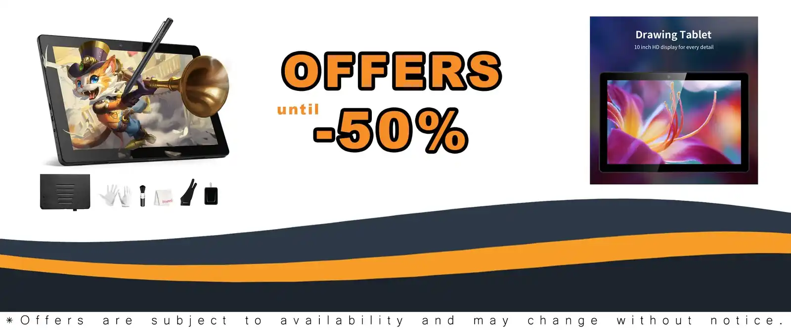 RubensTab T11 Pro drawing tablet 10.1 inch FHD Display