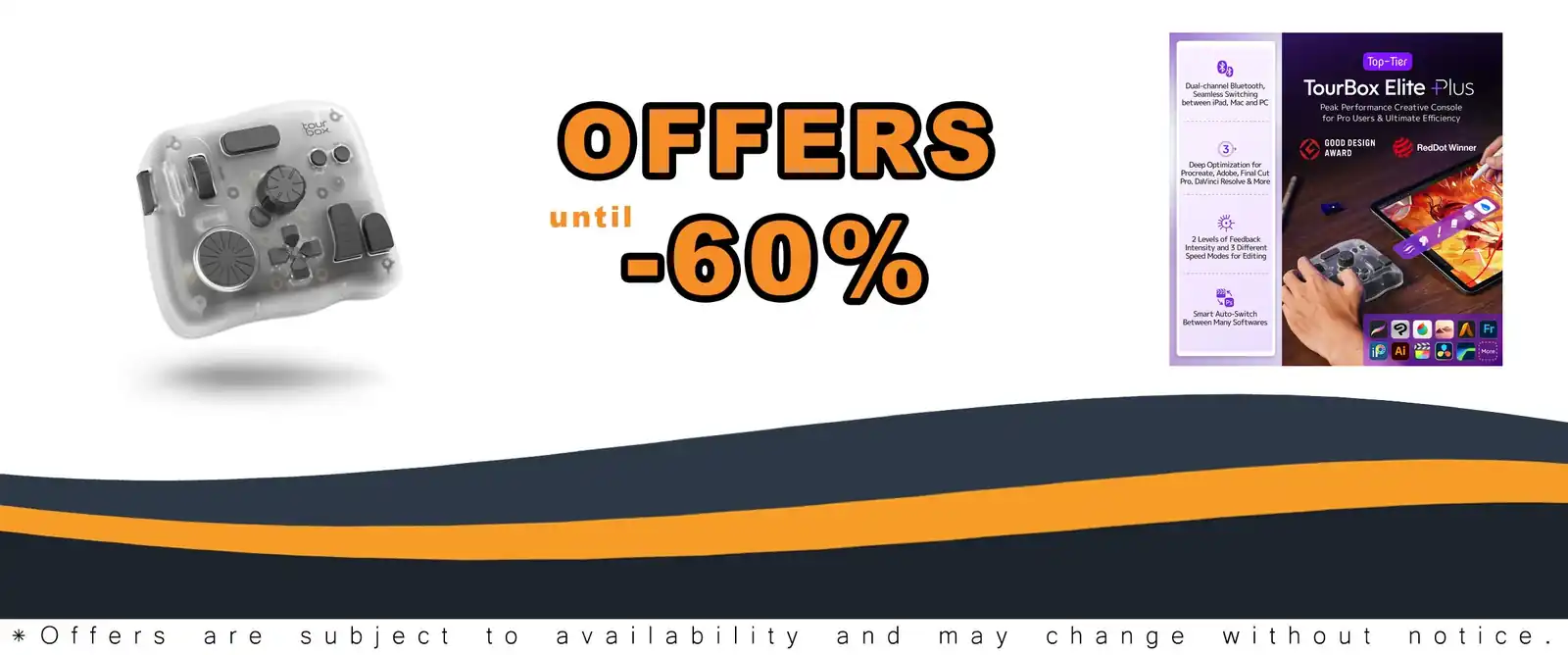 tour box elite plus ipad drawing controller for video editing